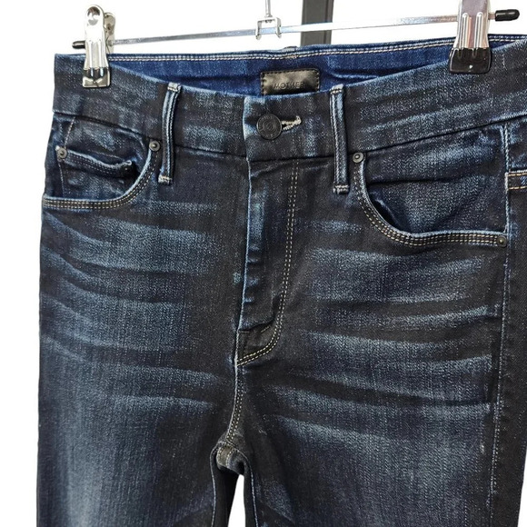 MOTHER Womens High Waist  Looker Ankle Fray in Night Owl Size 25 - Picture 9 of 13